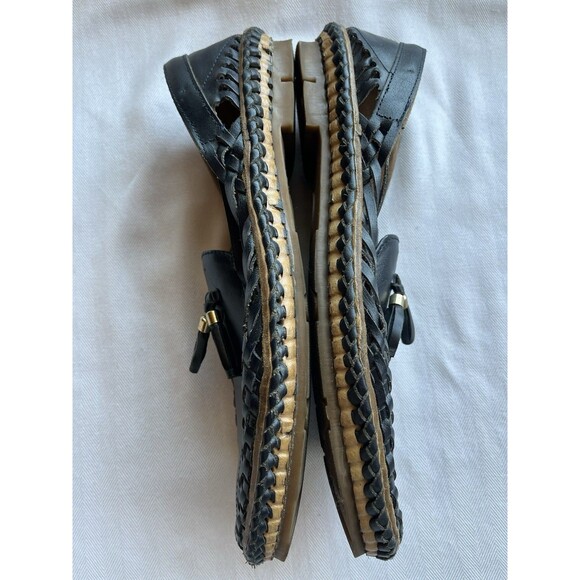 DesiHangover Chief Navy Blue Leather Woven Huarache Slip On Loafer Men’s Size 11 - Picture 6 of 12